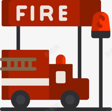 火灾救援车辆图标图标