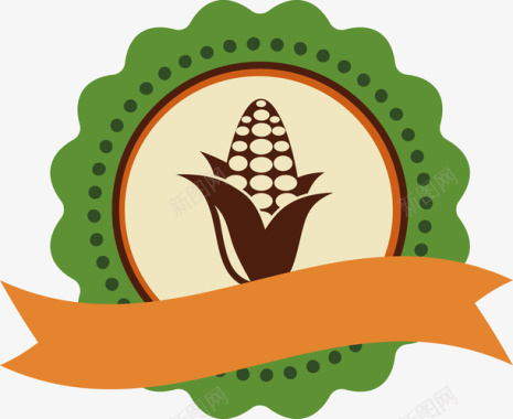 促销背景玉米标签矢量图图标图标