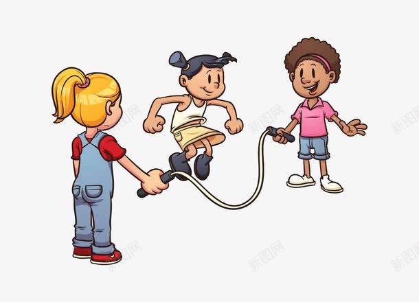 卡通儿童跳绳png免抠素材_88icon https://88icon.com 儿童 玩耍 童年 跳绳