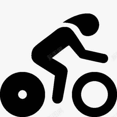 自行车体育计时赛自行车图标图标