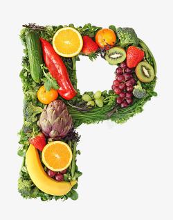 蔬菜水果字母P素材