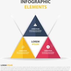 手绘三角形PPT矢量图素材