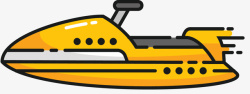 水上运动项目黄色扁平风格卡通运动矢量图高清图片