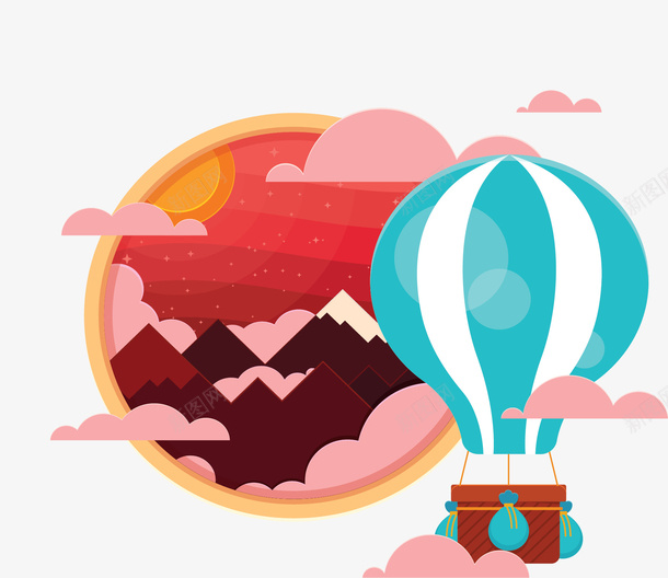 飞过山河绿色热气球矢量图ai免抠素材_88icon https://88icon.com 热气球 矢量png 空中热气球 绿色热气球 美丽热气球 飞过山河 矢量图