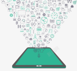 手机信息数据矢量图素材