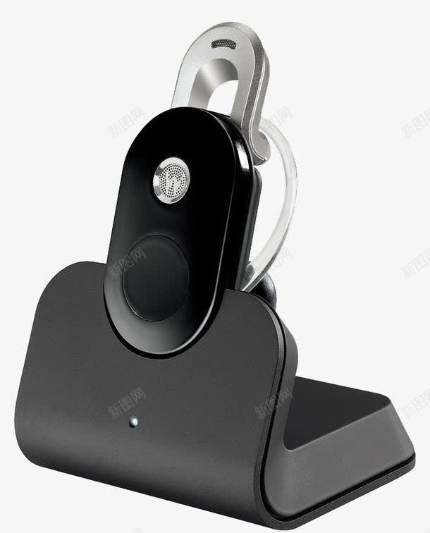 蓝牙耳机png免抠素材_88icon https://88icon.com 产品实物 科技感 黑色蓝牙耳机