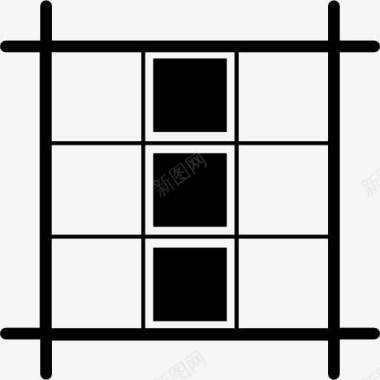 广场规划三黑盒图标图标