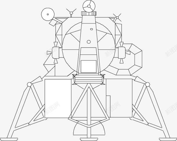 创意登陆器图矢量图ai免抠素材_88icon https://88icon.com 太空 登陆 航天 矢量图