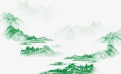 中国风山石山峰背景装饰素材