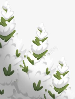创意扁平绿色的圣诞树素材