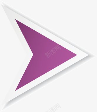 紫色装饰框紫色简约箭头方向图标图标
