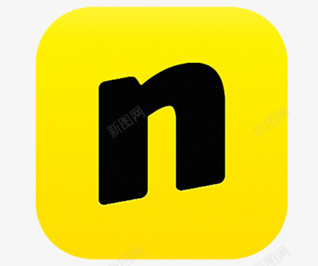 社交软件标识黄色N社交软件app图标图标