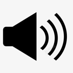 loudspeaker音频装置扬声器声音扬声器起来体图标高清图片