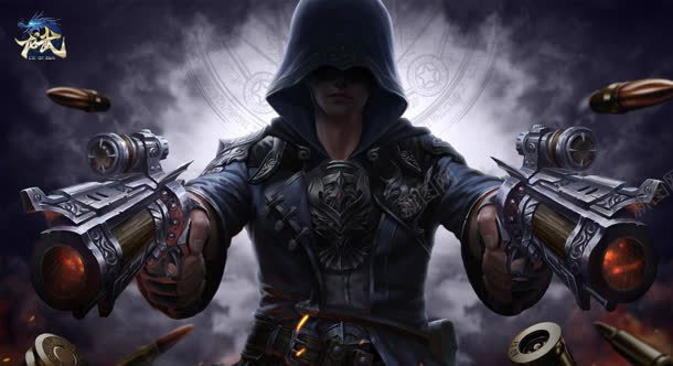 手绘职业杀手唯美jpg设计背景_88icon https://88icon.com 杀手 职业