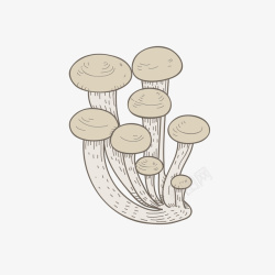 卡通手绘小清新蘑菇矢量图素材