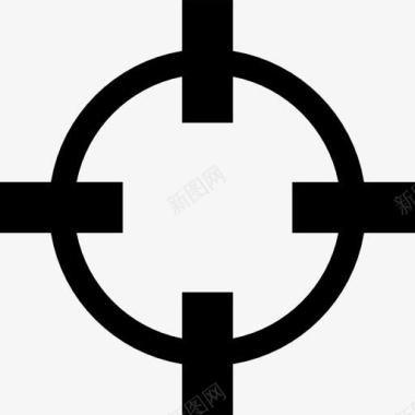 十字线十字型轮廓图标图标