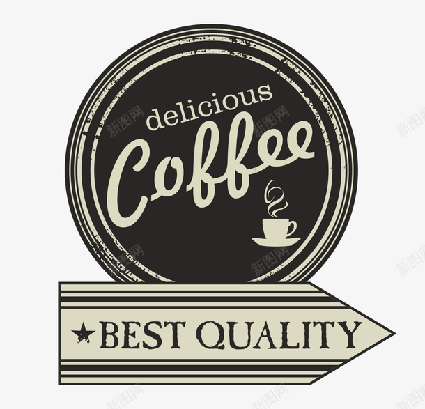 复古咖啡标签箭头psd免抠素材_88icon https://88icon.com 咖啡 复古 标签 箭头