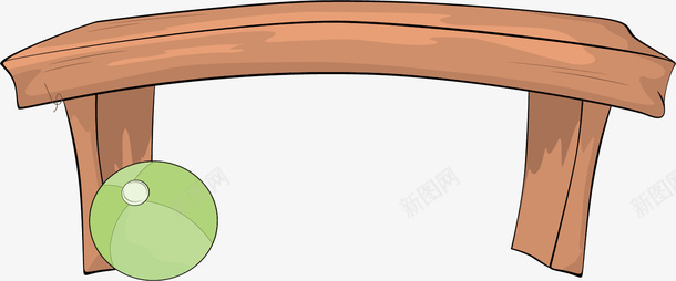 长凳下的球球矢量图ai免抠素材_88icon https://88icon.com 创意 卡通 商务 手绘 球球 简约 长凳 矢量图