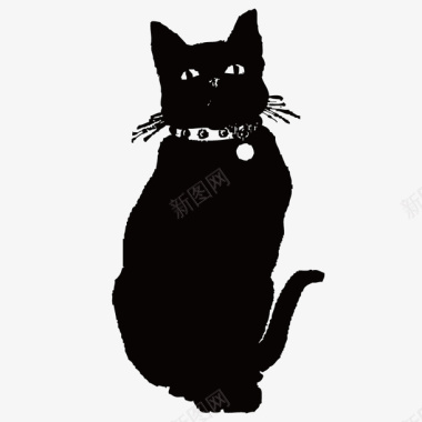 黑猫矢量图图标图标