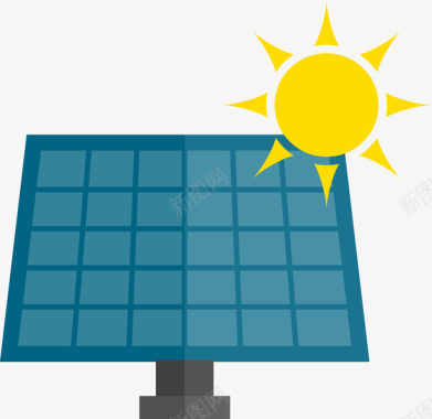 太阳能板太阳能挡板图标图标