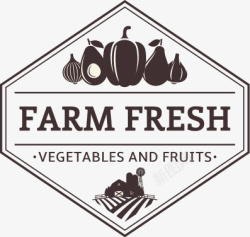 黑白标签水果蔬菜矢量图素材