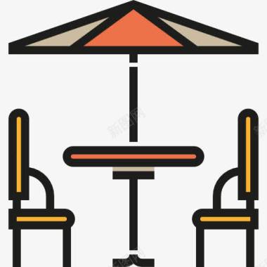 高脚桌椅阳台图标图标