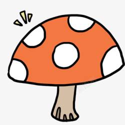 手绘可爱蘑菇素材