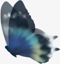 创意合成手绘水彩飞舞的黑蝴蝶素材