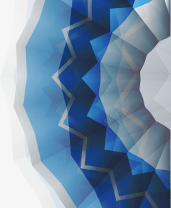 创意蓝色三角形海报矢量图素材