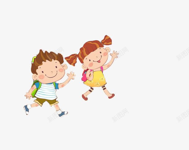 正在上学的卡通可爱小朋友png免抠素材_88icon https://88icon.com 上学 卡通 可爱 小朋友