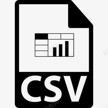 SVG格式CSV文件格式的符号图标图标