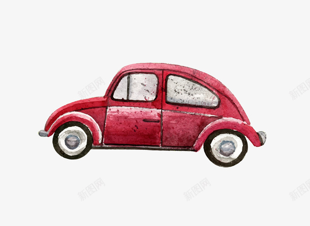 红色手绘的小汽车png免抠素材_88icon https://88icon.com 卡通手绘 小汽车 手绘汽车 红色汽车 装饰图 车子 车辆