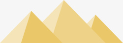 黄色三角金字塔地标素材