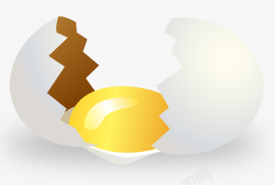 白色蛋壳鸡蛋矢量图素材