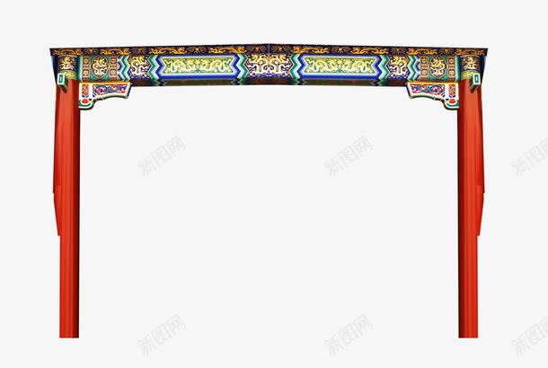 红色木牌楼png免抠素材_88icon https://88icon.com 中国风 古代牌楼 古建筑 木 牌楼 红色