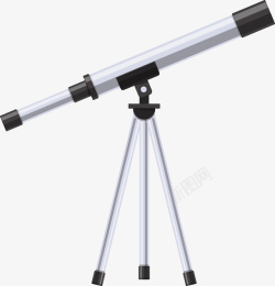 一个灰色天文望远镜矢量图素材
