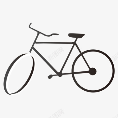 自行车手绘矢量图图标图标