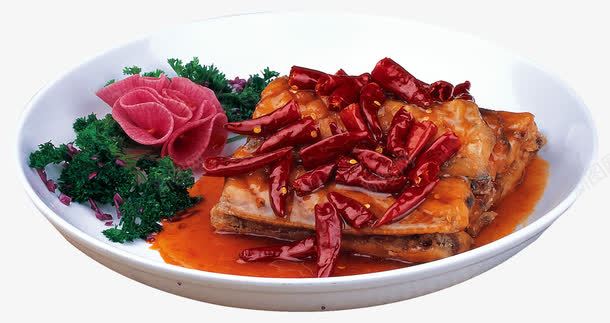 京椒带鱼png免抠素材_88icon https://88icon.com 中华美食 产品实物 家常菜 带鱼 民间菜 菜品 菜肴