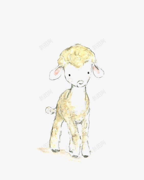小羊羔png免抠素材_88icon https://88icon.com 动物 可爱 手绘羊 水彩 水彩山羊