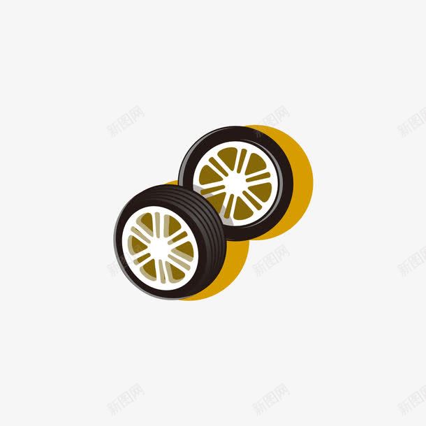 两个车轮子png免抠素材_88icon https://88icon.com 两个 手绘 车轮子