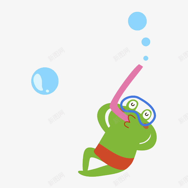 卡通可爱的青蛙图png免抠素材_88icon https://88icon.com 动物 卡通 可爱的 呆萌 插图 水泡 潜水 青蛙