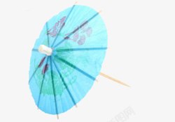 蓝色油纸伞素材