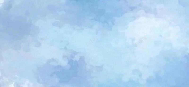 蓝色天空手绘背景背景