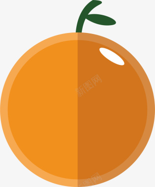 卡通橙子图标图标