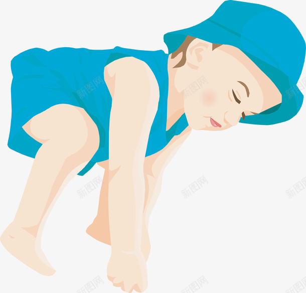 熟睡的小宝宝矢量图ai免抠素材_88icon https://88icon.com 儿童 卡通漫画 可爱的小朋友 女孩 婴儿 孩子 小男孩 小盆友 幼儿园 男孩 矢量图