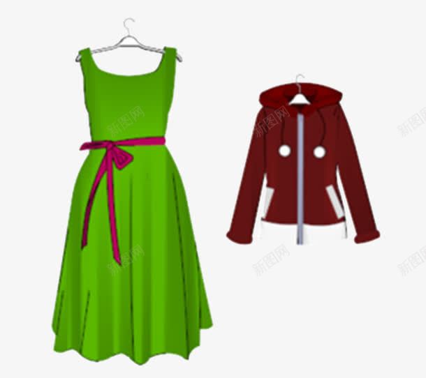 挂着的裙子上衣png免抠素材_88icon https://88icon.com 上衣 挂着的衣服 挂着的裙子 服装 红色衣服 绿色裙子