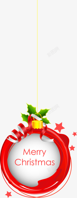 圣诞节红色吊环装饰素材