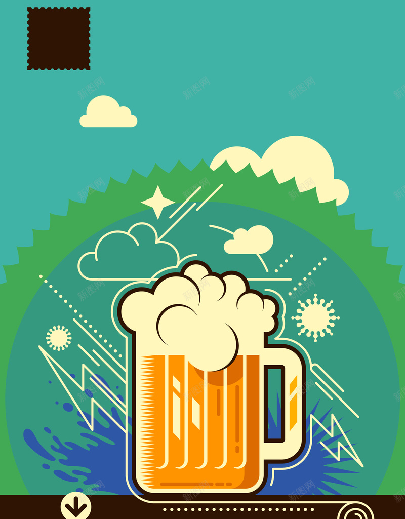 绿色啤酒节海报广告背景矢量图ai设计背景_88icon https://88icon.com 啤酒 啤酒主题 啤酒广告 啤酒海报 啤酒节 夏季海报 夏日 太阳 绿色背景 矢量图