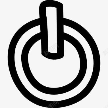 电源电力变符号手绘轮廓图标图标