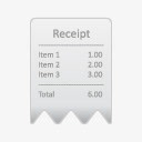 信用卡账单receipt收据图标图标
